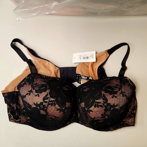 ❤️NWT VINTAGE TORRID BRA - BALCONETTE UNDERWIRED - FLORAL LACE - BACK SMOOTHING - Picture 3 of 8